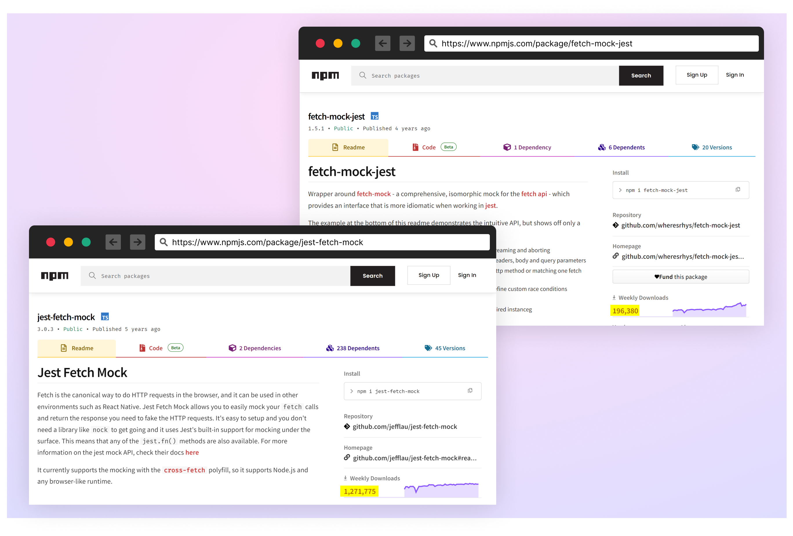 jest-fet-mock package screenshot