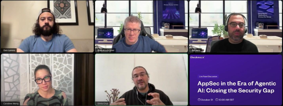 screenshot from the live panel - appsec in the era of agentic ai