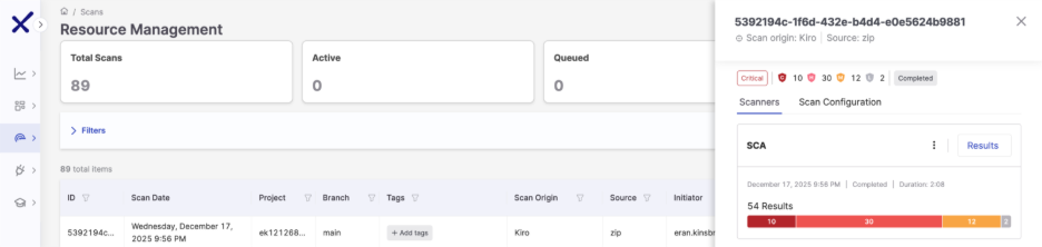 Reviewing scanning results in Checkmarx One