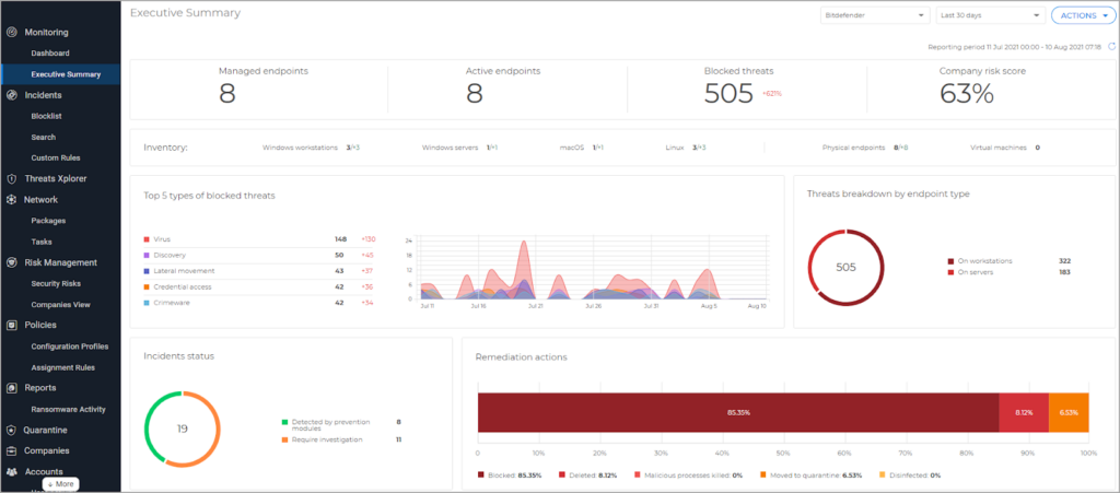bitdefender dash screenshot